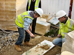 students studying BTEC Construction